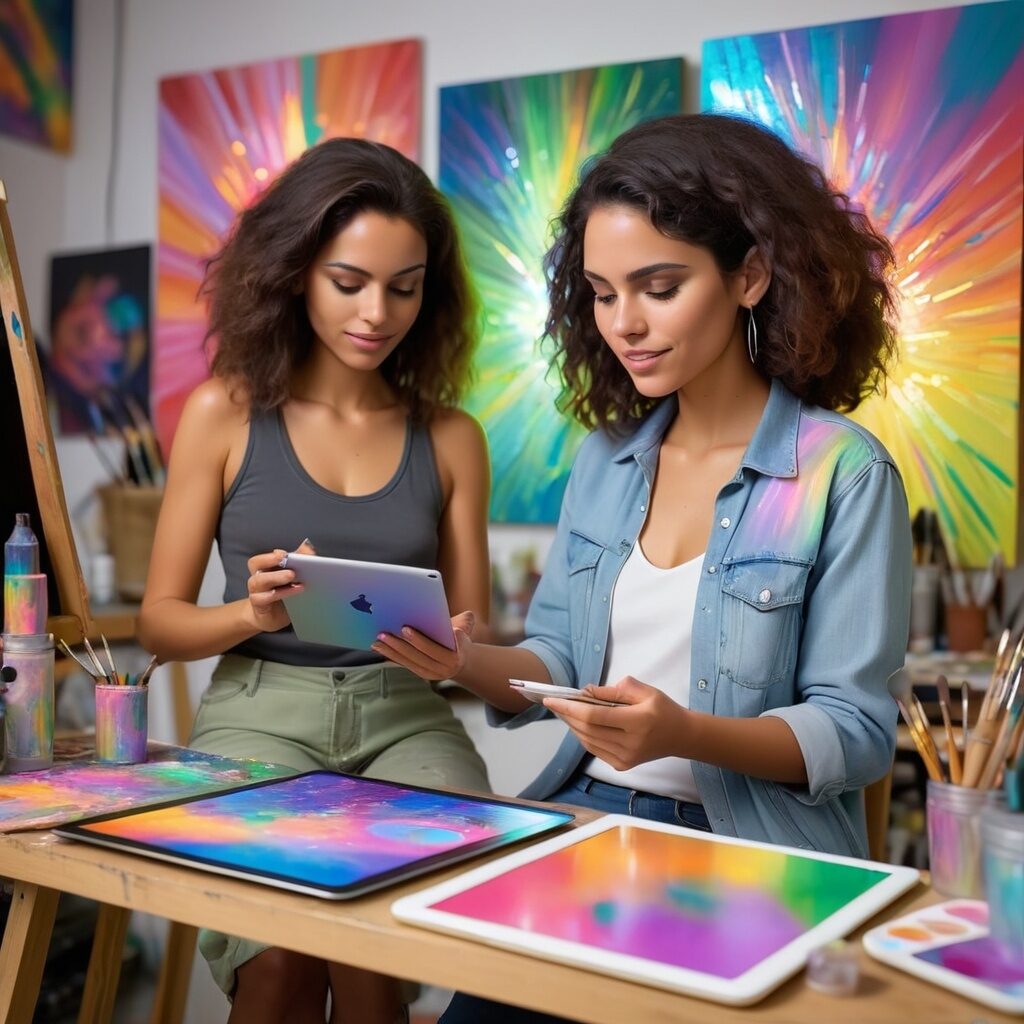Una artista de Brasil, realiza su trabajo artístico con el apoyo de una Inteligencia Artificial asistente.